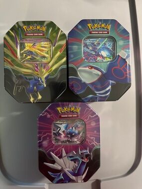 Pokémon Trading Card Game Tin Set - Xerneas, Kyogre, Dialga Artwork